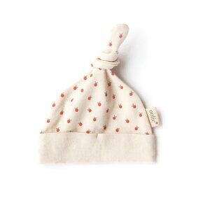 Oolie - LITTLE PEACH | Organic Top Knot Baby Hat